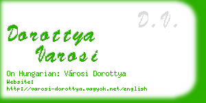 dorottya varosi business card